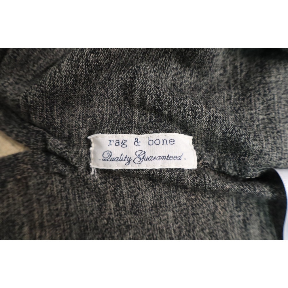 Mens Rag & Bone Heather Gray Polo Size L Cotton Blend Short Sleeve - Picture 7 of 8